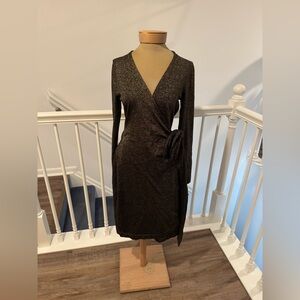 Diane Von Furstenburg sparkle wrap dress